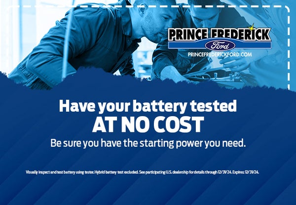 Battery tested at NO COST